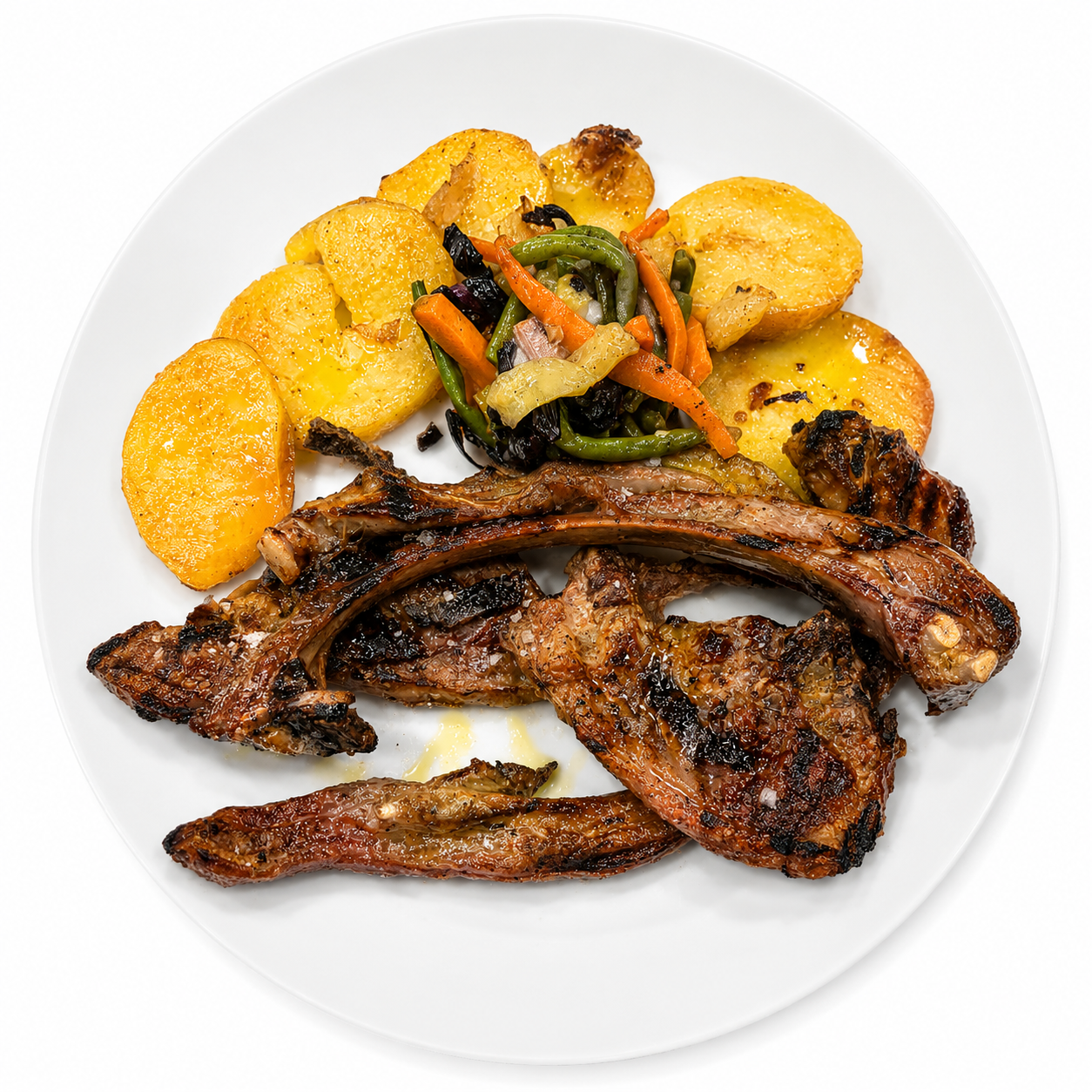 Costillas de cordero a la brasa