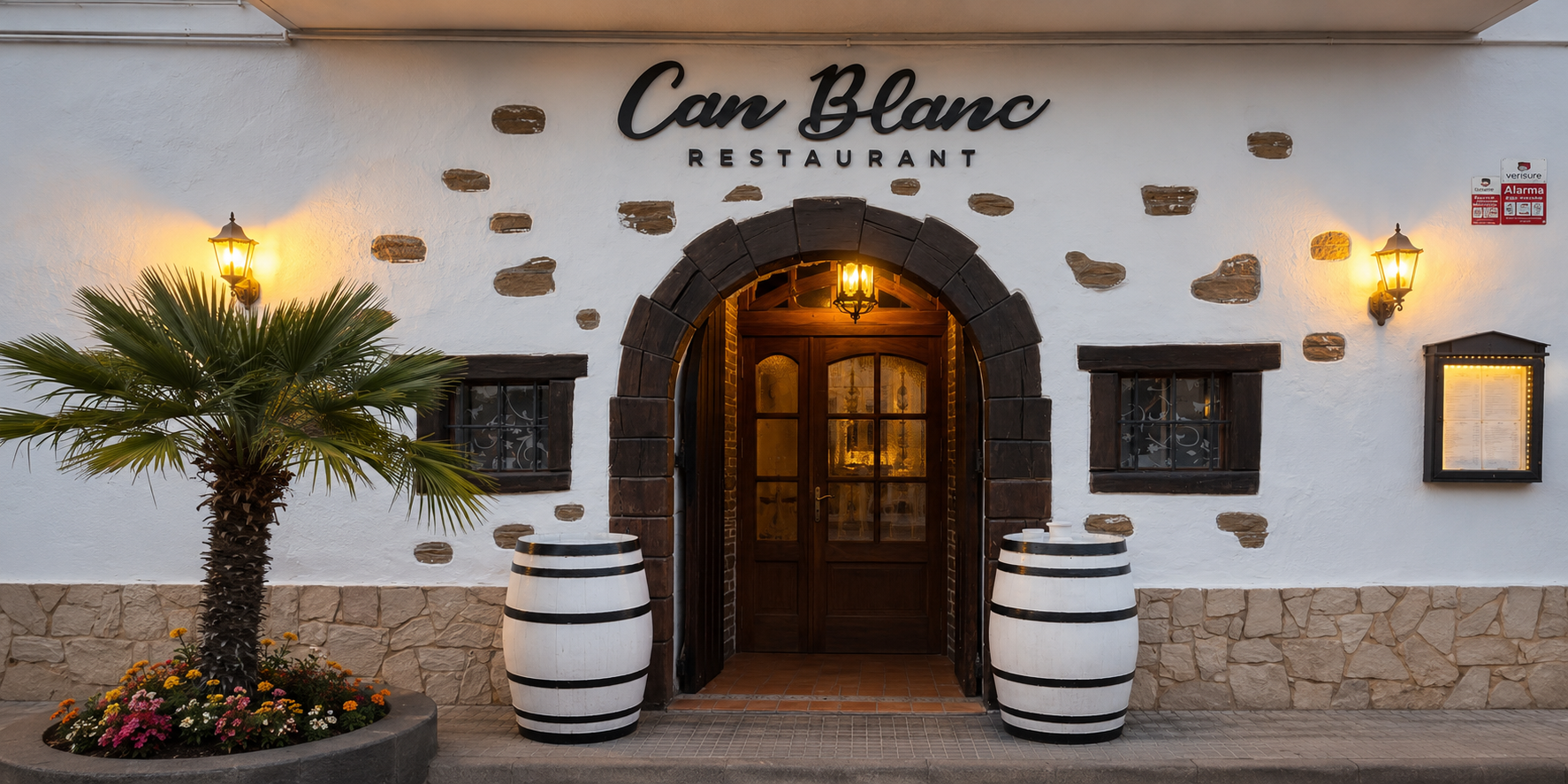 Entrada del Restaurant Can Blanc