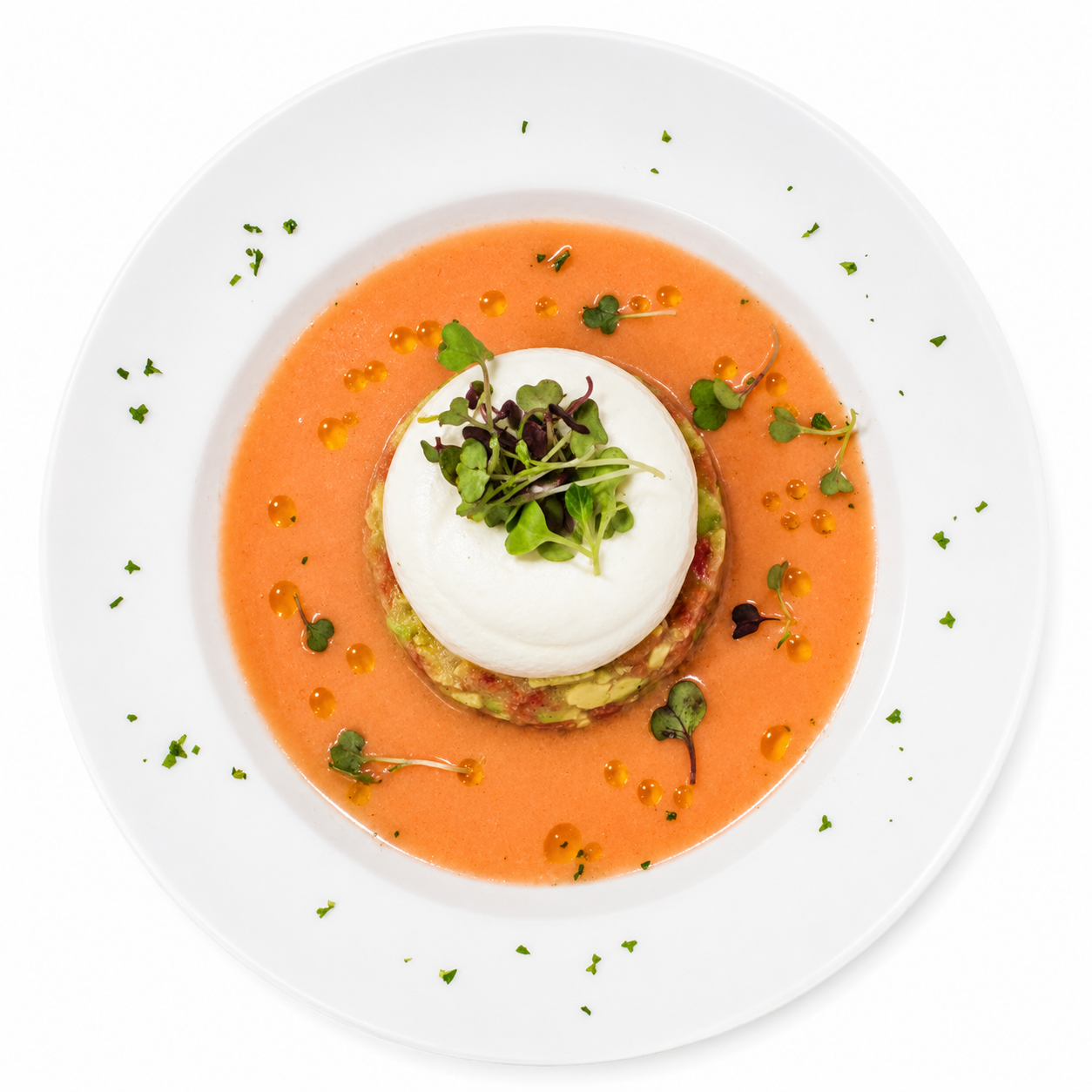Tartar de tomate y aguacate